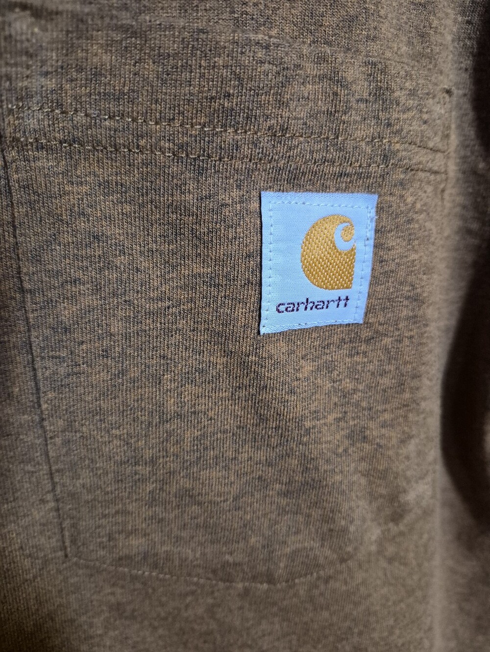 Carhartt Loose Fit Cotton Blend Short Sleeve Brown Tee Size Small